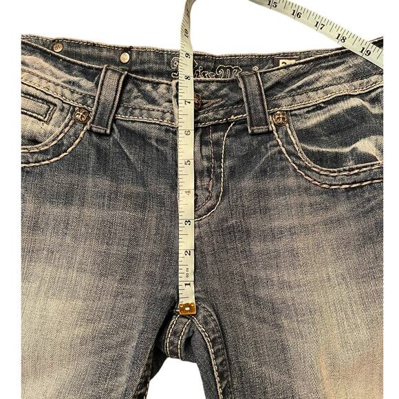 Miss Me Easy Bootcut Jeans Bedazzled Pockets Low Rise 26 - Picture 9 of 10